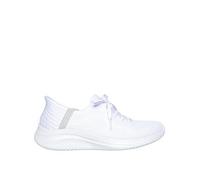 Skechers Wide Fit Ultra Flex 3.0 Engineered Stretch Knit With Air-Cooled Memory Foam, Natural, Size 4, Women Natural