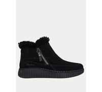 Skechers Wilshire Blvd - Fresh Zip Leather Ankle Boots Black
