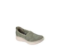Skechers Wilshire Boulevard Polyester Women's Olive Trainers UK 3