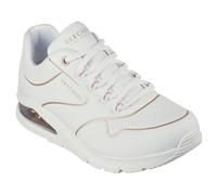 Skechers Womans Trainers Uno 2 Golden Trim White Gold Pink Ladies Memory Foam
