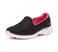 Skechers women 124508 Sneaker, Black/ Hot pink, 5 UK
