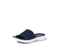 SKECHERS Womens On The Go 600 Stellar Crochet Slide Sandals Navy/White 5