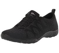 Skechers Women's 100301 BLK Trainers, Black Engineered Knit/Charcoal Trim, 3.5 UK