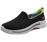 Skechers Women's 124867 BKHP Trainers, Black Textile/Hot Pink Trim, 4 UK