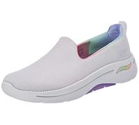 Skechers Women's 124867 WLV Trainers, White Textile/Lavender Trim, 4 UK