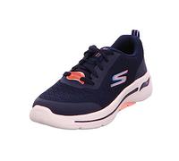 Skechers Women's 124887 NVPK Trainers, Navy Textile/Pink Trim, 4 UK