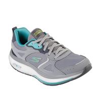 Skechers Women's 124929 GYTQ Trainers, Gray Leather/Turquoise Textile, 7 UK