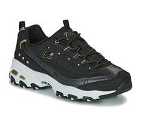 Skechers Women's 149267 Bkgd Sports Shoes, Schwarzer Duraleather mit goldfarbenem Rand, 2.5 UK