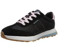 Skechers Women's 177155 BLK Trainers, Black Suede/Duraleather/Mesh, 8 UK