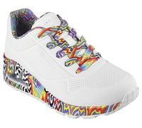 Skechers Women's 177959-wbk Sneakers, White-Multi, 3 UK