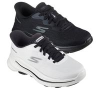 Skechers Women's Go Walk 8 Nadia Sneaker, White Textile/Black Trim, 6.5 UK