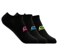 Skechers Women's 3 Pack No Show Stretch Socks in Black, Size Medium