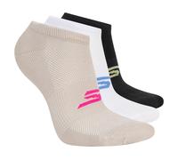 Skechers Women's 3 Pack No Show Stretch Socks in Natural, Size Medium
