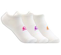 Skechers Women's 3 Pack No Show Stretch Socks in White, Size Medium