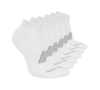 Skechers Women's 6-Pack Performance Quarter Crew Socks, Breathable & Cushioned Footbed, White/Opulent Garden, 9-11