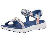 Skechers Women's 600 Spikeless Golf Sandal Shoe, Blue Snake Print, 7 UK