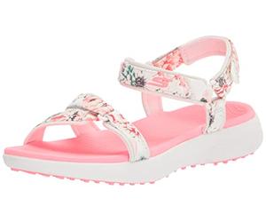 Skechers Women's 600 Spikeless Golf Sandal Shoe, White Multi Tropics, 7 UK