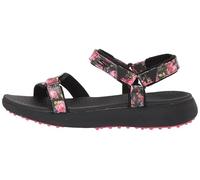 Skechers Women's 600 Spikeless Golf Sandale Shoe, Black Multi-Coloured Floral Print, 6 UK