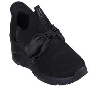 Skechers women's A Wedge-Enzie Hands Free Slip-ins Sneaker, Black/Black, 7