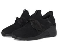 Skechers Women's A Wedge-Enzie Hands Free Slip-ins Sneaker, Black/Black, 7.5