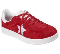 Skechers Women's Academy Court Charm Sneaker, Red Leather/Trim, 9 UK