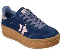 Skechers Women's Academy HI - Elevated Essence Sneaker in Navy Blue/Pink, Size 3 | Leather/Synthetic