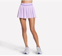 Skechers Women's Ace Pleated Skort in White/Silver/Purple, Size XL | Polyester/Spandex