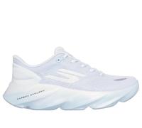 Skechers Women's Aero Burst Sneaker in White/Light Blue, Size 3.5 | Textile/Synthetic, Vegan, Machine Washable , Arch Fit , Hyper Burst