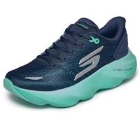 Skechers Women's Aero Burst Sneaker, Navy/Aqua, 7 UK