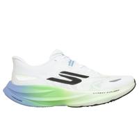 Skechers Women's Aero Spark Sneaker in White/Lime, Size 5 | Textile/Synthetic, Vegan, Machine Washable , Arch Fit , Hyper Burst