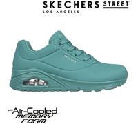 Skechers Women's Air Cooled Memory Trainers Air Cushioned Uno Teal Green - 73690