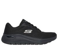 Skechers Women's Arch Fit 2.0 - Big League Sneaker in Black, Size 5 Wide | Textile/Synthetic, Vegan, Machine Washable
