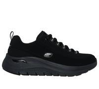 Skechers Women's Arch Fit 2.0 - Dark Horse Sneaker in Black, Size 6.5 | Leather/Synthetic/Textile