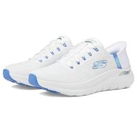 Skechers Women's Arch Fit 2.0 Easy Chic Hands Free Slip-ins Sneaker, White Blue, 3.5 UK