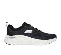 Skechers Arch Fit Engineered Knit Lace-up W/ Air-cooled - Black Knit/charcoal Trim, Black, Size 4, Women Black
