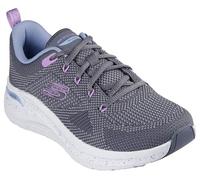 Skechers Arch Fit Engineered Knit Lace-up W/ Air-cooled - Gray Knit/multi Trim, Grey, Size 5, Women Grey