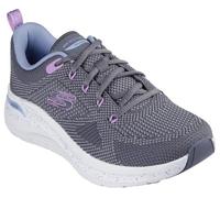 Skechers Arch Fit Engineered Knit Lace-up W/ Air-cooled - Gray Knit/multi Trim, Grey, Size 8, Women Grey