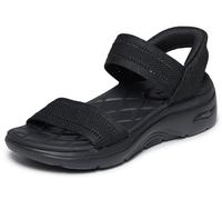 Skechers Women's Slip-ins: Arch Fit 2.0 Sandal - Kennedy Sandals in Black, Size 5 | Textile, Vegan, Machine Washable