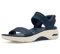 Skechers Women's Arch Fit 2.0 Kennedy Slip-ins Casual Sandal, Navy Textile 4