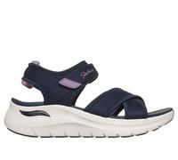 Skechers Women's Arch Fit 2.0 Sandal - Feelin' Bright Sandals in Navy Blue/Purple | Textile/Synthetic, Vegan, Machine Washable