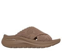 Skechers Women's Arch Fit 2.0 Sandal - Still The One Sandals in Mocha, Size 3 | Textile, Vegan, Machine Washable