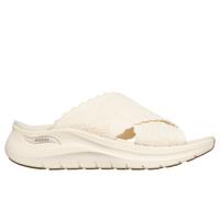 Skechers Women's Arch Fit 2.0 Sandal - Still The One Sandals in Off White, Size 8 | Textile, Vegan, Machine Washable