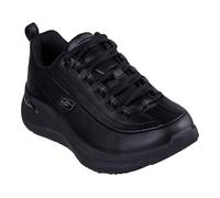 Skechers Womens Arch-fit 2.0 Slip Resitant Black Leather, Black, 7.5
