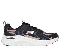 Skechers Arch Fit 2.0 Vintage Luxe Leather Women's Black/Rose Gold Trainers UK 6