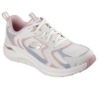 Skechers Women's Arch Fit 2.0 Vintage Luxe Sneaker, Pink Leather/Mesh/Gray Trim, 5 UK