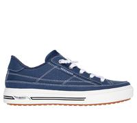 Skechers Women's Arch Fit Arcade - Arcata Sneaker in Navy Blue, Size 5 Wide | Textile, Vegan, Machine Washable