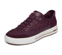 Skechers Women's Arch Fit Arcade Cuddle Steps Slip-in Trainers, Wine Nylon Duraleather Suede, 4.5 UK