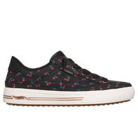 Skechers Women's Arch Fit Arcade - Flowa Powa Sneaker in Black/Red, Size 3 | Textile, Vegan, Machine Washable