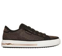 Skechers Women's Arch Fit Arcade - Gem Steps Sneaker in Black/Rose Gold, Size 3 | Textile, Vegan