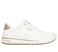 Skechers Women's Arch Fit Arcade HI - Moving Along Sneaker in White, Size 3.5 | Textile/Synthetic/Metal, Vegan, Machine Washable